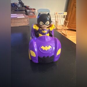 Fisher-Price Little People Bat Girl and purple bat car, toddlers toy